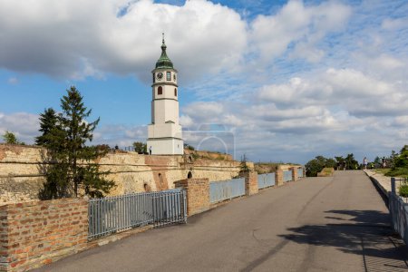 Photo for Belgrade, Serbia - September 14, 2023: Sahat clock Tower, 18th century in Kalemegdan fortress - Royalty Free Image