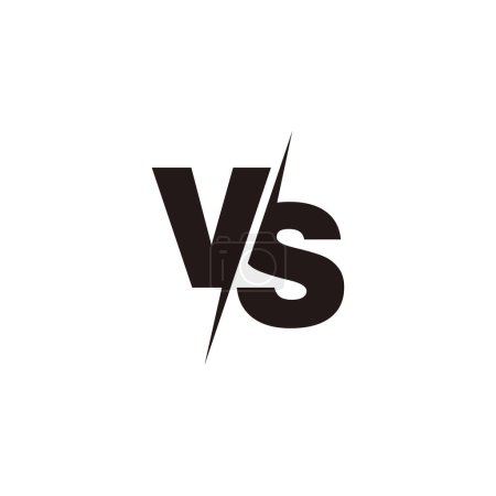 Ilustración de Simple vs logo design vector, flat versus icon - Imagen libre de derechos