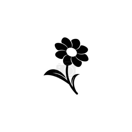 simple icône de fleur vecteur illustration
