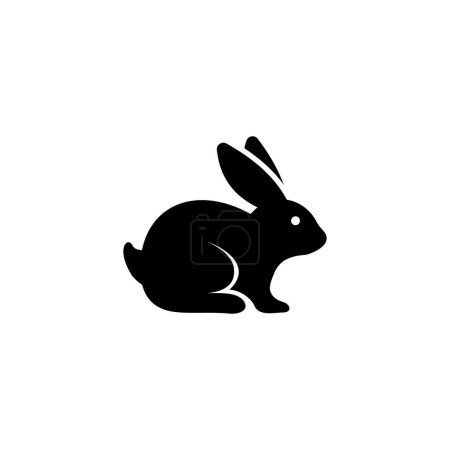 Foto de Simple conejo icono ilustración vector, conejo plano símbolo - Imagen libre de derechos
