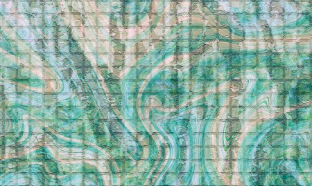 Téléchargez les photos : Grunge bleu et vert turqouise couleur mosaïque motif texture fond abstrait - en image libre de droit