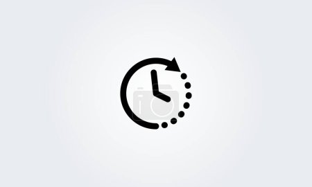 Illustration for Time, clock stop watch, limited offer, happy hour, deadline concept, line icon vector illustration - Royalty Free Image