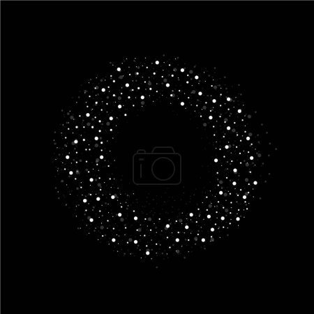 Illustration for Abstract circle of halftone dots isolated on white background. Vector illustration - Royalty Free Image