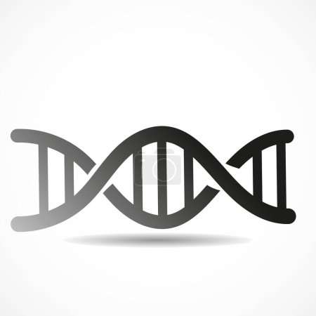 Illustration for DNA code icon isolated on white background, science concept. Vector illustration - Royalty Free Image