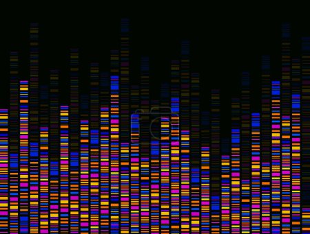 Infographie de test ADN. Test ADN, codage à barres, carte génomique. Concept graphique pour votre design
