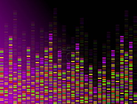 Illustration for Dna test infographic. Dna test, barcoding, genome map. Graphic concept for your design - Royalty Free Image