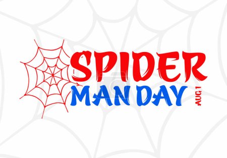 Ilustración de Concepto de diseño Spider-Man Day, adecuado para plantillas de post redes sociales - Imagen libre de derechos