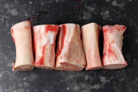 Raw Marrow bone beef for making broth.