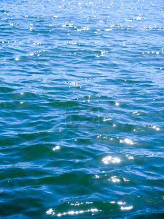 Photo for Picture suitable for a background of seawater rippling and catching the sunlight - Royalty Free Image