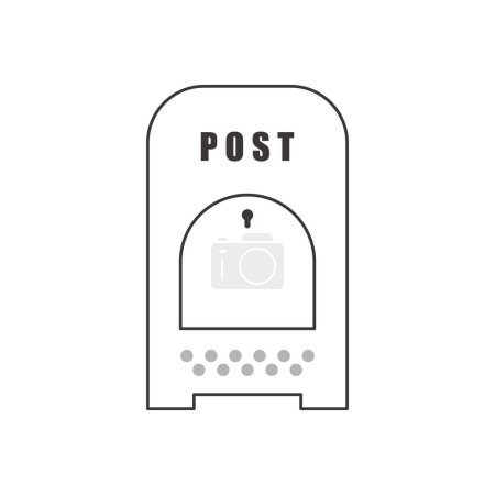 Illustration for Mailbox. The concept of delivery of cargo and parcels. Linear modern style. - Royalty Free Image
