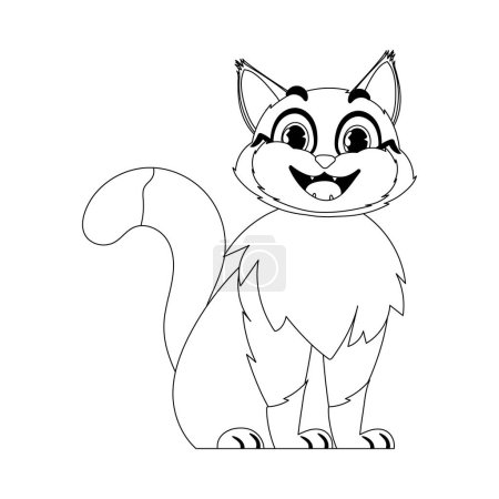 Illustration for Cleverly cat in a organize organize, stupefying for children's coloring books. Cartoon style, Vector Illustration - Royalty Free Image