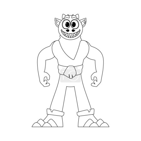 This cartoon character is unique and incredible because it has abilities that nobody else has. Childrens coloring page.