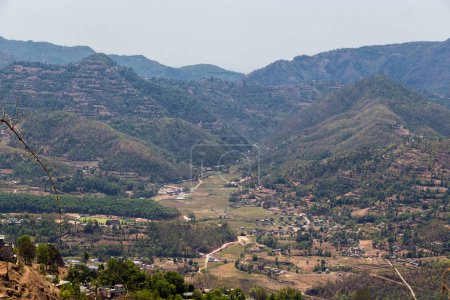 Photo for The scenic landscape view of Pravas, Palpa from the Shreenagar Hill of Tansen, Palpa, Nepal - Royalty Free Image