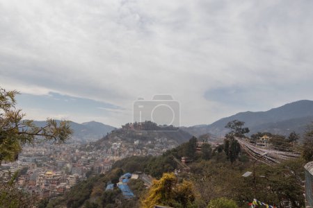 Photo for Kathmandu area as seen from Swayambhunath Stupa, Swayambhunath, Kathmandu, Nepal - Royalty Free Image