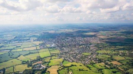 Photo for Beautiful aerial panorama view of Cheltenham, Gloucestershire, England, Summer daytime - Royalty Free Image