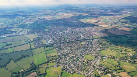 Photo for Beautiful aerial panorama view of Cheltenham, Gloucestershire, England, Summer daytime - Royalty Free Image