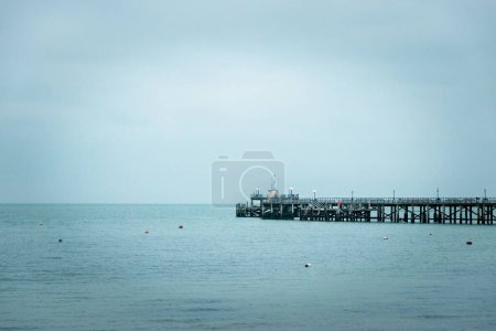 dock in the Swanage, coastal town on Dorset England, winter