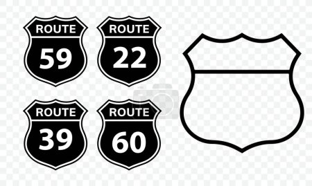 Illustration for Highway Route Shield vector file | Any changes can be possible - Royalty Free Image