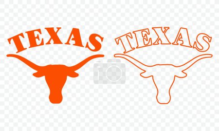Ilustración de Texas Longhorns silueta o cricut vector archivo jalá Cualquier cambio puede ser posible - Imagen libre de derechos