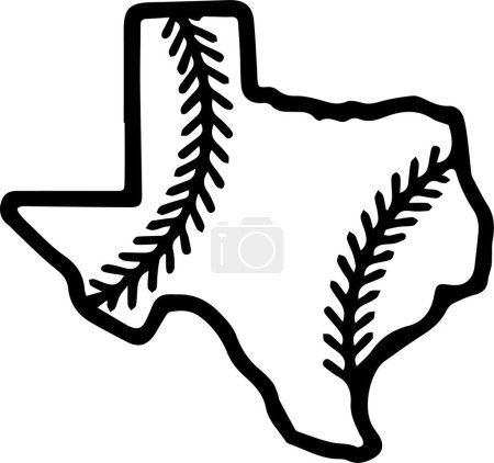 Illustration for Baseball Texas vector file any changes can be possible - Royalty Free Image