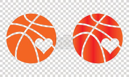 Téléchargez les photos : Basketball One Color avec fichier vectoriel Heart - en image libre de droit