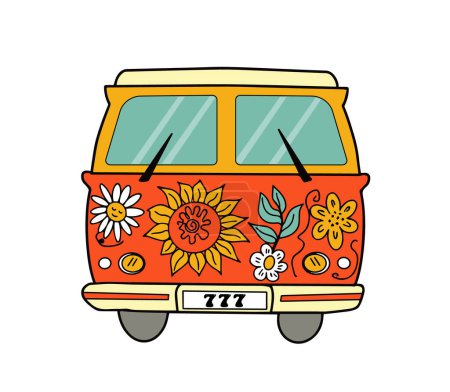 Illustration for Retro car isolated on background. Vector illustration - Royalty Free Image