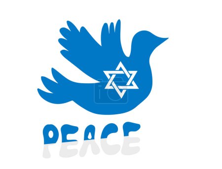 Ilustración de Israel símbolo de la paz - permanecer con Israel. Apoya, reza. Ilustración vectorial - Imagen libre de derechos