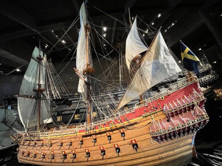 Photo for Stockholm, Sweden, April 2022: Vasa warship. Swedish warship that was built from 1626 to 1628. - Royalty Free Image