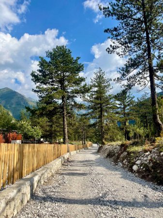 The village of Theth, Albanian Alps, Albania. Travel concept. Visit Albania. 