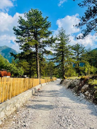 The village of Theth, Albanian Alps, Albania. Travel concept. Visit Albania. 