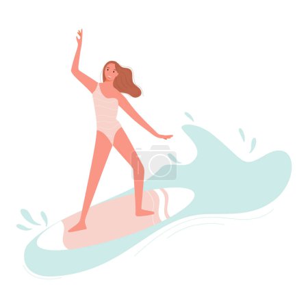 A young surfer balances skillfully on a dynamic ocean wave, illustrating the excitement and energy of the sport.