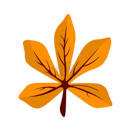 Ilustración de Primer plano de una sola hoja cubierta de hojas secas y marrones, típicas del follaje otoñal. - Imagen libre de derechos