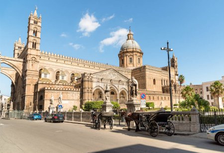 Photo for View of Palermo Cathedral, Metropolitan Cathedral of the Assumption of Virgin Mary in Sicily, Italy - Royalty Free Image