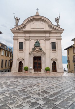 The sanctuary of the SS. Pieta on the lakeside of Cannobio, Piedmont, Italy