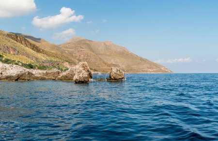 The Zingaro nature reserve (Riserva dello Zingaro) in the Mediterranean sea in the province of Trapani, Sicily