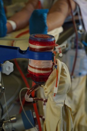 Photo for Training of medical interns in the ECMO technique, Extracorporeal Membrane Oxygenation. - Royalty Free Image