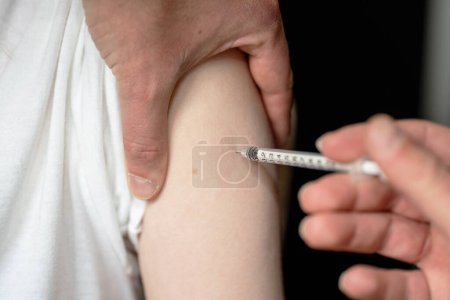 Photo for Vaccination of 5-11 year olds. Val de marne vaccination center. - Royalty Free Image