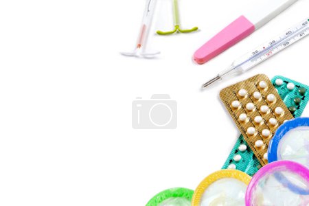 Foto de Diferentes métodos anticonceptivos de cerca. - Imagen libre de derechos