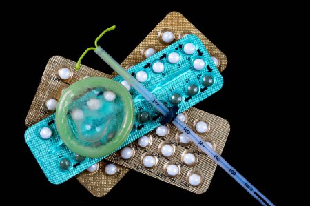 Photo for Different contraceptive methods close up. - Royalty Free Image
