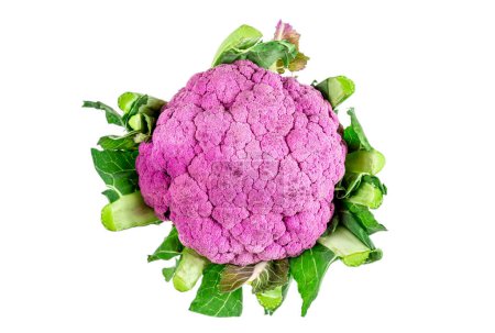 Photo for Top view cauliflower on white background isolated - Royalty Free Image