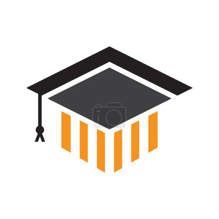 Toga educación logo vector icono plantilla