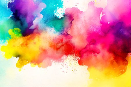 Abstract bright iridescent watercolor texture background