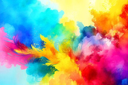 Abstract bright watercolor texture background illustration design