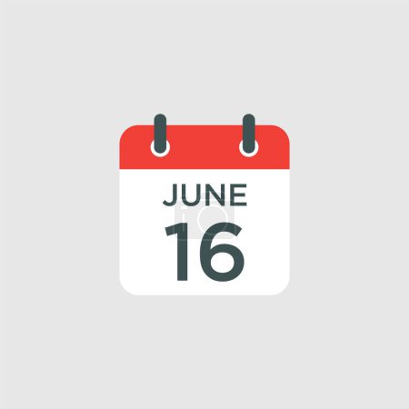Foto de Calendario - 16 de junio icono ilustración símbolo de signo vectorial aislado - Imagen libre de derechos