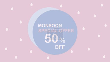 Photo for Monsoon offer unit with monsoon element monsoon season sale - Royalty Free Image