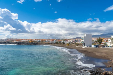 Panoramique de la belle plage de La Garita (Telde), Gran Canaria, Îles Canaries