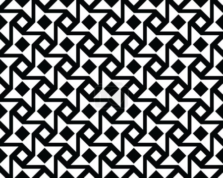 Photo for Seamless background of black geometric figures pattern, creative design templates - Royalty Free Image
