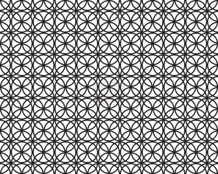 Photo for Seamless pattern with black circles on a white background - Royalty Free Image