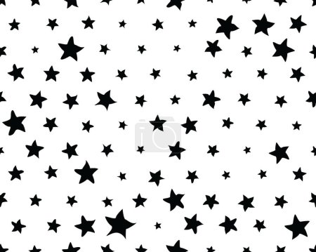 Photo for Seamless pattern with stars  on a white background - Royalty Free Image