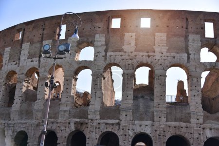 Photo for Rome, Italy, 7th June: Coliseum or Flavian Amphitheatre (Amphitheatrum Flavium or Colosseo) - Royalty Free Image